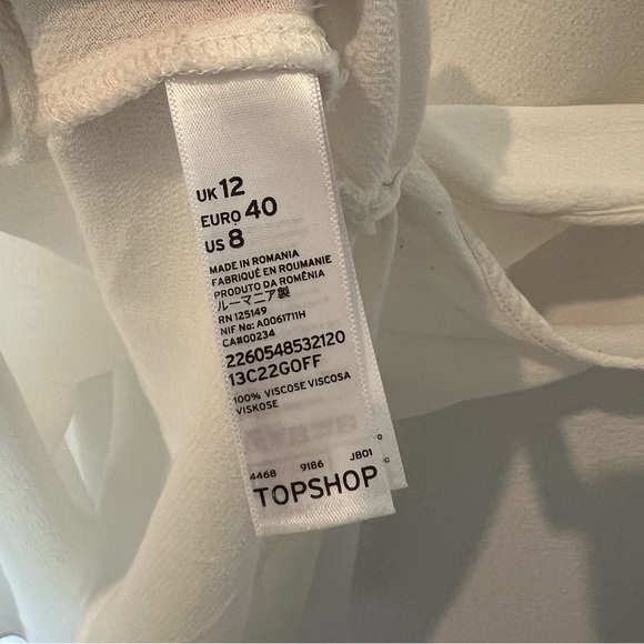 TOPSHOP White Long Tank Top With Side Slits - Picture 5 of 5